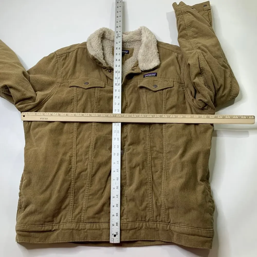 Patagonia Jacket Mens XL Extra Large Cobblestone Pile Lined Trucker Corduroy